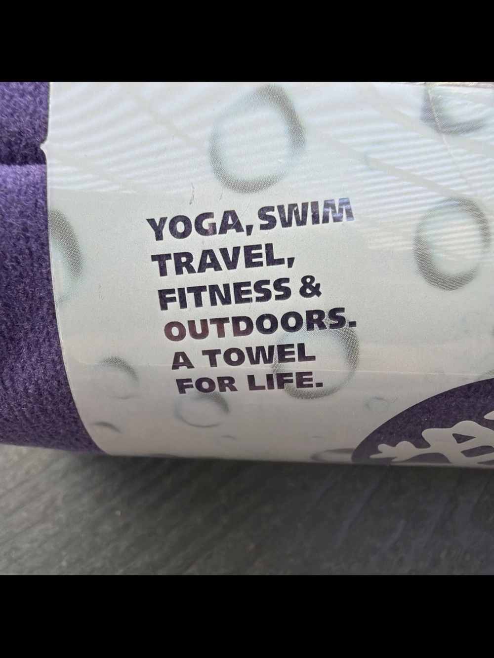 Manduka eQua Yoga Hand Towel Purple Microfiber 16x26.5" Sweat Activated New - Picture 3 of 7